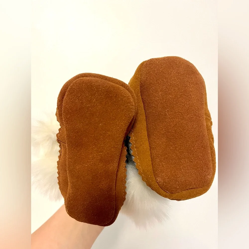 RH CABLE KNIT & LUXE FAUX FUR SLIPPER SOCKS Baby